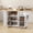 White, variant on Meteorleg 43.3'' Kitchen Island Cart on Wheels, 3-Doors 2-Drawers Rolling Storage Cart with Adjustable Shelves & Rubberwood Countertop, White