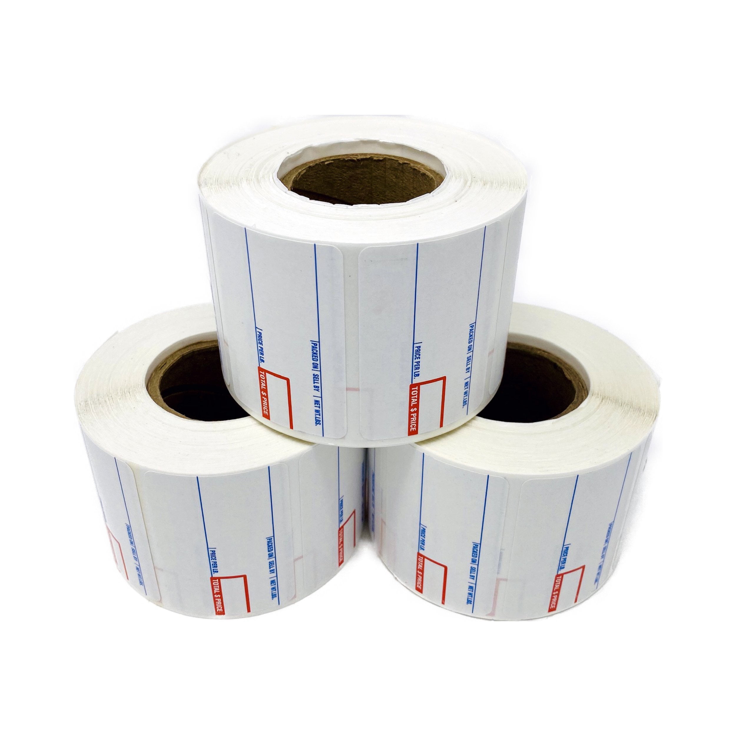 58mm x 40mm 700 CAS LP-1000 UPC Weigh Scale Labels White With red/Blue Imprint