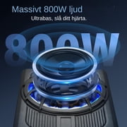 10 Inch Compact Amplified Subwoofer Enclosure, Under Seat Car Subwoofer with Amp and LED, Active Powered Underseat Subs, 800W, External Bass Control, Perfect for Small Vehicles