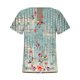 thumbnail image 4 of Fiudx Ofertas Flash Del Día Camiseta Holgada Estampada con Cuello En V y Manga Corta para Mujer, 4 of 5