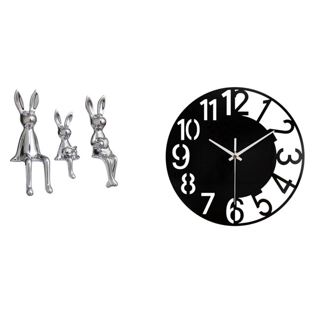 Escultura de centro de mesa con reloj de pared silencioso de acrílico para decoración moderna de hogar, oficina, hotel, baño, estantería, gabinete.