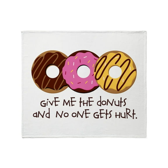 CafePress - I Love Donuts! Throw Blanket - Soft Fleece Throw Blanket, 50"x60" for All Ages
