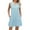 Light Blue, variant on Dresses for Women Short Sleeve Round-Neck Lace Summer Casual Solid Dress