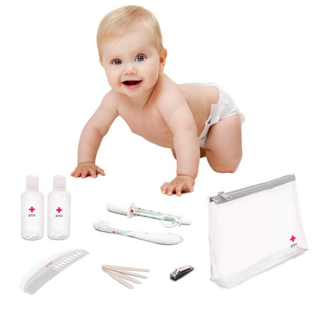 12pc American Red Cross Baby Toiletry Travel Kit Grooming Healthcare TSA