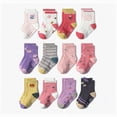 thumbnail image 2 of HCNTES Baby Girls Boys Cute Socks Toddlers Kids Crew Soft Socks Spring Summer Breathable Socks for Children(Z01-D,5-7 Years), 2 of 4