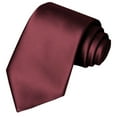 thumbnail image 4 of Scott Allan Solid Burgundy Tie for Men | Standard Size 3" Burgundy Maroon Necktie for Adults and Teenagers, 4 of 12