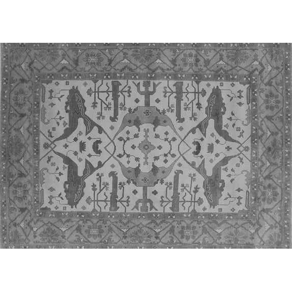 Ahgly Company Indoor Rectangle Oriental Gray Industrial Area Rugs, 3' x 5'