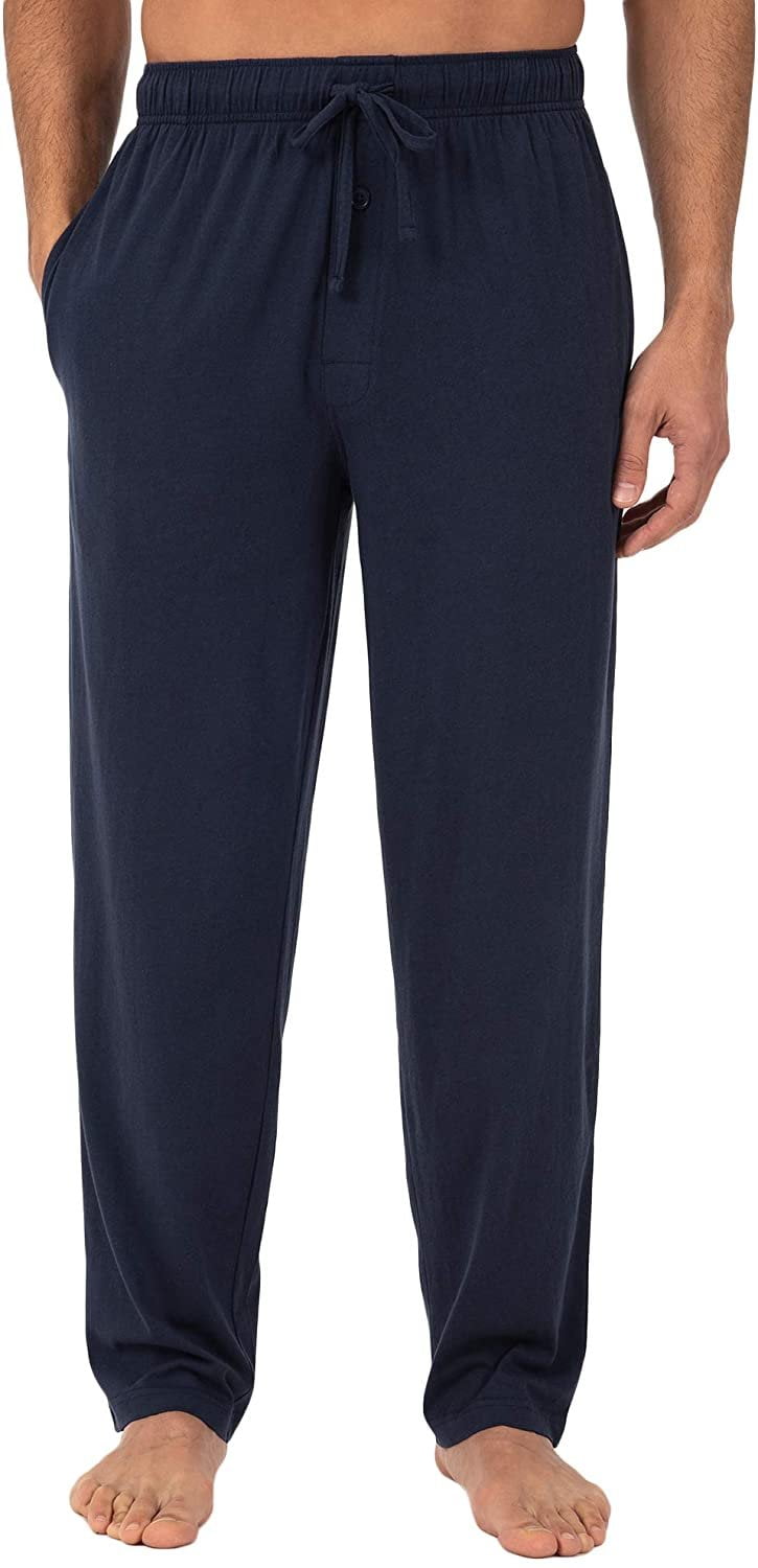 fruit of the loom men's knit poly rayon jogger lounge pant
