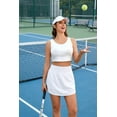 thumbnail image 2 of Pinspark Women's Golf Tennis Skort Elastic High Waist Wide Waistband Weightless Athletic Skirt with Built-in Shorts for Pickleball Workout Running, 2 of 6