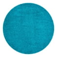 thumbnail image 3 of Unique Loom Solid Shag Collection Area Rug (7' 1" Round Turquoise), 3 of 7