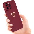 thumbnail image 6 of Compatible with iPhone 14 Pro Max Case for Women with Camera Protection, Luxury Soft Silicone Heart Design Cute Phone Case Shockproof Protective Case for iPhone 14 Pro Max 6.7" (Purple), 6 of 8