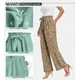 thumbnail image 2 of Womens Wide Leg Pants High Waist Flowy Adjustable Knot Loose Trousers Casuals Lounge Business Pants with Pockets, 2 of 8