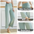 thumbnail image 3 of Pantalones de chándal de yoga para mujer Cintura ancha Modal Elástico Cómodo Suelto Ancho, 3 of 8