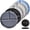 Grey Series - 5PACK-9IN, variant on (5 Pack) Portion Control Plate for Balanced Eating, 9" Unbreakable Divided Plates,3 Compartment Round Plates, Plastic Plates, for Adults Bariatric Diet (Black)
