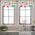 thumbnail image 3 of LALILO Kitchen Curtain Valance Colorful Various Sea Cartoon Rod Pocket Window Curtain 52"x 18" Set of 2, 3 of 5