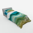 thumbnail image 3 of Ambesonne Abstract Bedding Set 4 Pcs, Modern Waves Starfish, Queen, Blue Beige, 3 of 3