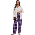 thumbnail image 3 of iniber Womens Pajama Pants with Pockets, Soft Drawstring Lounge Pants Pjs Sleep Bottoms(Plaid 05, Medium), 3 of 6