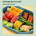 thumbnail image 6 of Double Layer Compartment Lunch Box Oval Design Bento Container with Dividers Microwave Safe Portable Food Storage, 6 of 6
