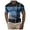 Blue, variant on Pitauce Mens Shirts Button Geometry Turndown Print Shirt Summer Casual Outdoor Street Short Sleeve Shirt on Clearance