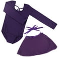 thumbnail image 3 of REDARER Girls 2-Piece Ballet Set, Long Sleeve Leotard & Dance Dress, Cotton Practice Wear for Performance and Recital,Size:3-4 Years, 3 of 3