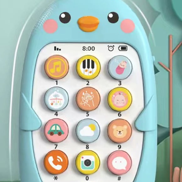 Juguete lindo del teléfono del bebé, juguetes del teléfono del bebé mordedor del teléfono del bebé temprano juguete del teléfono de la música del bebé funcionamiento suave