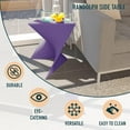 thumbnail image 5 of LeisureMod 15.75" Triangular Side Table, Stackable Plastic Accent End Table for Indoor & Outdoor Use, Weather-Resistant Modern Patio & Living Room Table, Purple, 5 of 10