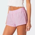 thumbnail image 4 of Bysome Women Shorts Casual Summer Casual Loose Checkered Shorts Pants Pink L, 4 of 6