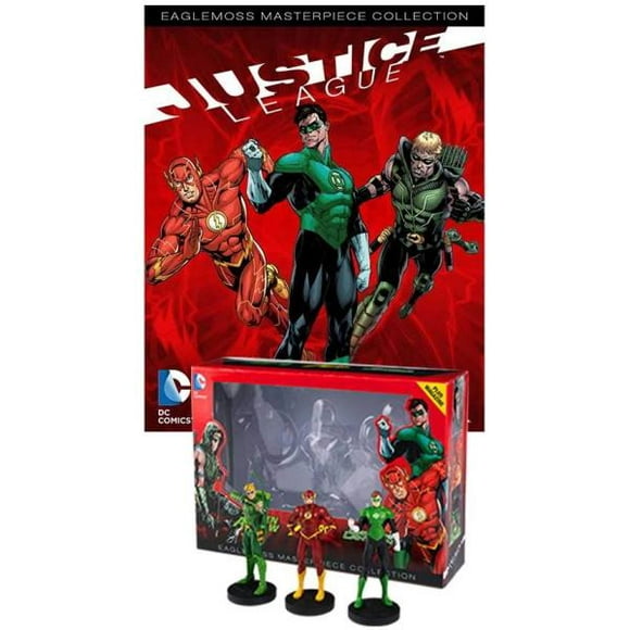 Eaglemoss DC Collection Chef-D'œuvre: Figurine de Justice Ligue Set-Flash, Lanterne Verte, Flèche Verte [Jouets, Âges 18+]