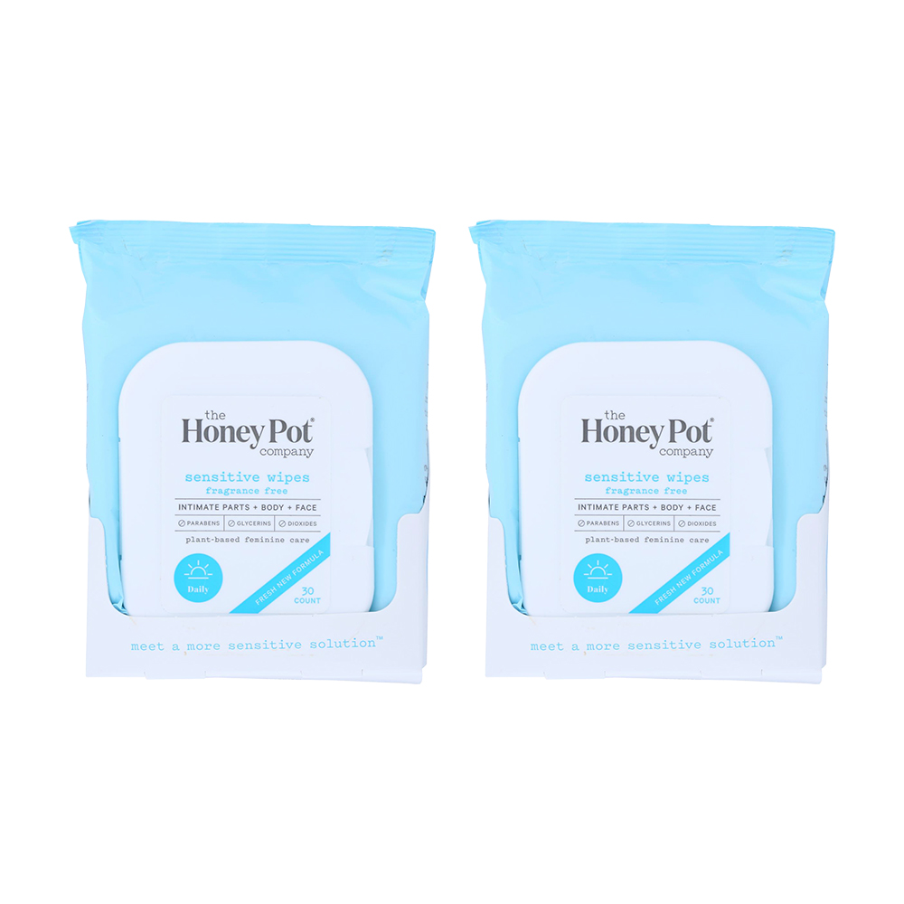 The Honey Pot Company Feminine Wipes Sensitive 30 Count ( 2 Pack