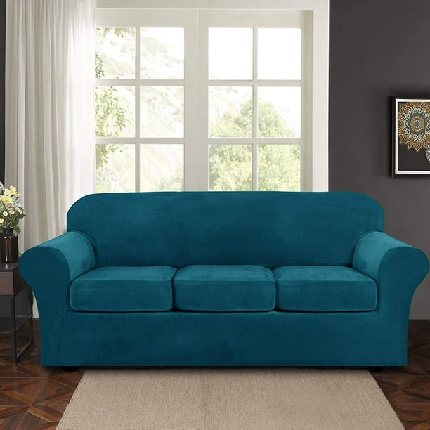 Couch slipcovers with top separate cushion covers