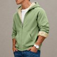 thumbnail image 5 of yuCgh Men's Winter Fleece Lined Hooded Jacket, Thickened Zip Up Coat with Multiple Pockets, Casual Outdoor Jacket for Cold Weather & Daily Wear,Light Green,S, 5 of 7