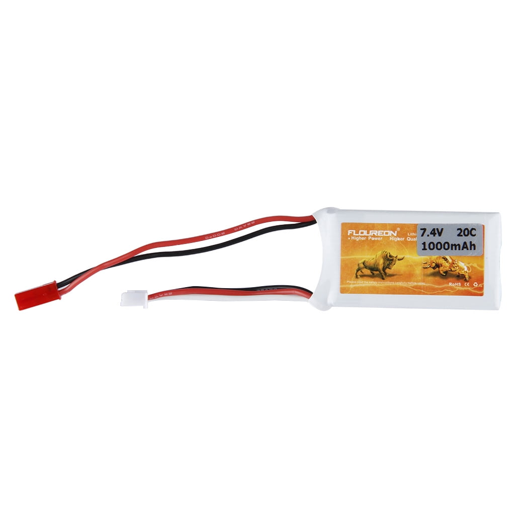 Batteries 2S 7.4V 1000mAh 20C Lipo Battery JST for RC Airplane Car Boat