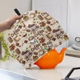 thumbnail image 3 of HELLHERO Polyester Canvas Teapot Cover, Coffee Cake Pattern Tea Cozies Covers Dust Proof Easter, 3 of 7
