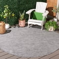 thumbnail image 2 of Safavieh Courtyard Mitre Geometric Indoor/Outdoor Area Rug, Light Gray/Dark Gray, 6'7" x 6'7" Round, 2 of 11