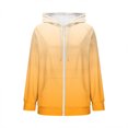 thumbnail image 7 of LEKWK Zip Up Hoodie Women Gradient Print Long Sleeve Lightweight Sweatshirt Drawstring Athletic Jacket with Pockets Activewear for Running Workout, 7 of 7