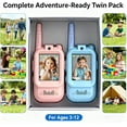 thumbnail image 4 of 2Pcs PinkVideo Walkie Talkies for Kids, 2 Pack Video Walkie Talkie Toys, with Screen Display Voice Changer, Rechargeable Radios for Long Range, 4 of 7
