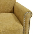 thumbnail image 5 of HL Home Furnishings Jean Rolled Arm Chair with Nailheads in Gold Chenille, 5 of 9