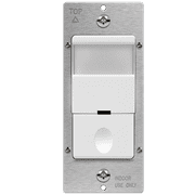 TOPGREENER PIR Motion Sensor Light Switch, 500W Infrared Occupancy Vacancy Motion Detector Sensor, Single Pole with NEUTRAL Wire & Wall Plate, TDOS5-White