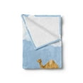 thumbnail image 2 of Oasis Soft Flannel Fleece Throw Blanket, Woman in Traditional Clothes Riding a Camel in the Desert Traits Activities, Cozy Plush for Indoor and Outdoor Use, 50" x 60", Multicolor, by Ambesonne, 2 of 5