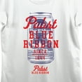 thumbnail image 2 of Pabst Blue Ribbon Beer Can Crew Neck Short Sleeve Women's White T-shirt-XS, 2 of 2