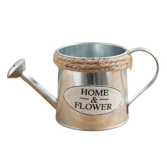 bestolf Vintage Metal Watering Can Distressed Watering Can with Long Spout Small Watering Pot for Indoor Gardening (B )
