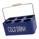 thumbnail image 4 of Estante de la cesta del totalizador del tenedor del portador de la cerveza del paquete 6 para la barra del pub del restaurante Azul Baoblaze Carrito de cesta de cerveza, 4 of 8