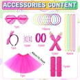 thumbnail image 6 of Alaiyaky 80s Costume Accessories Set for Women – 80s Fnacy Dress Outfit with 'I Love The 80s' T-Shirt, Tutu Skirt, Neon Accessories for 1980s Theme Party, Hen Do, Festival, 6 of 7
