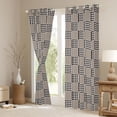 thumbnail image 3 of Feelyou Retro Square Buffalo Curtains Pack of 2 (42x84 Each), Simple Fashion Plaid Curtains Blackout, Teens Kids Boys Girls Bedroom Curtains, Window Curtains Decor, 3 of 6