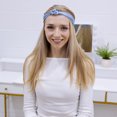 thumbnail image 4 of Scünci Satin Blue Headwrap, 4 of 4