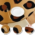 thumbnail image 4 of Gold and Brown Of Leopard Print Round Fitted Tablecloth with Elastic Edge,Dining Table Cover Waterproof,Outdoor Round Tablecloth for Camping,Dining,Indoor and Outdoor, 4 of 7