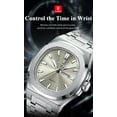 thumbnail image 3 of POEDAGAR Luxury Creative Square Dial Luminous Double Calendar Display Waterproof Casual Business Men's Quartz Watch, 3 of 6