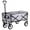 Gray, variant on Collapsible Wagon Cart Folding Wagon Garden Cart Portable Beach Wagon with Wheels & Adjustable Handle for Garden Sport Shopping Beach Trip, Black