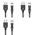 thumbnail image 1 of 3X 540 Cable Magnético Micro-USB Tipo C Cargador Magnético de Teléfono de Carga Rápida para 11 Pro X Max 7 8 Plus para, 1 of 5