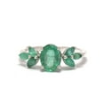 thumbnail image 3 of PILWALS Genuine Emerald - Handmade Oval Cut Ring For Women  - 925 Solid Sterling Silver - Natural Emerald Jewelry Ring - Daily Wear Ring Gift, 3 of 8